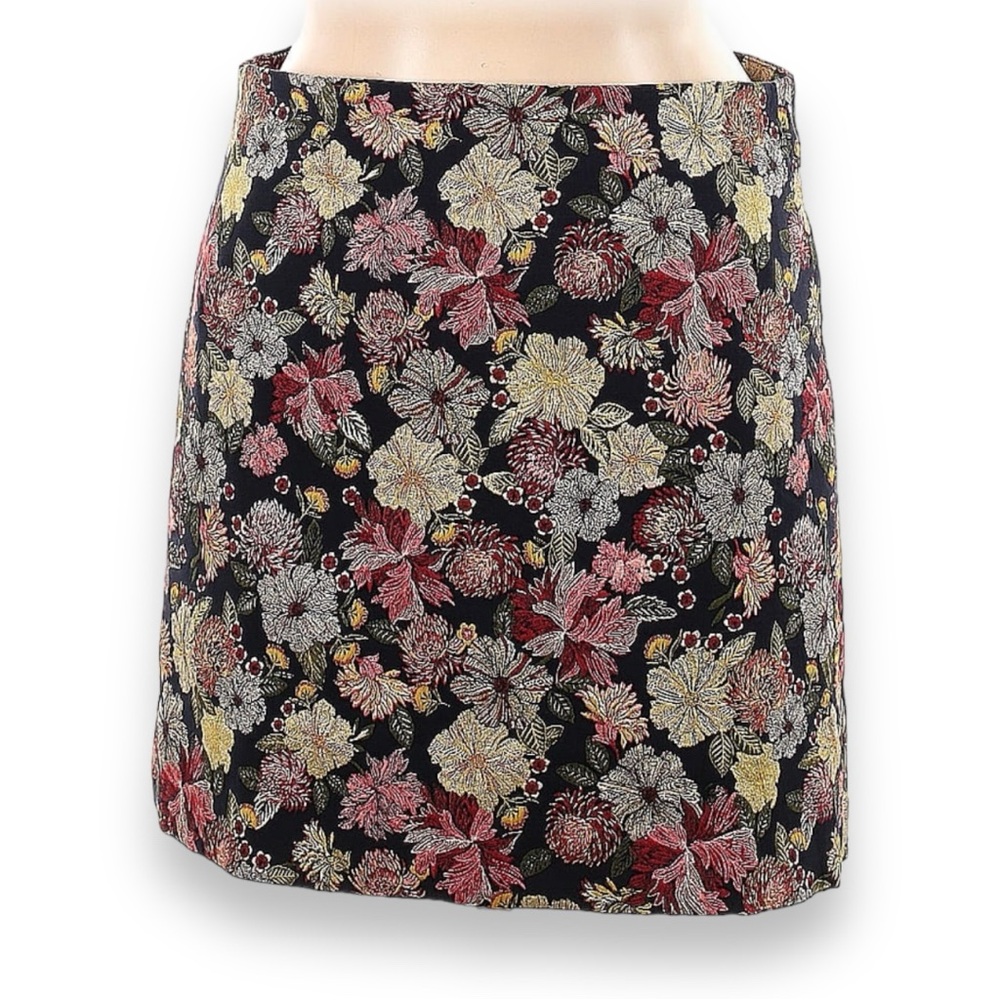 LOFT Floral Jacquard Mini Skirt | 14